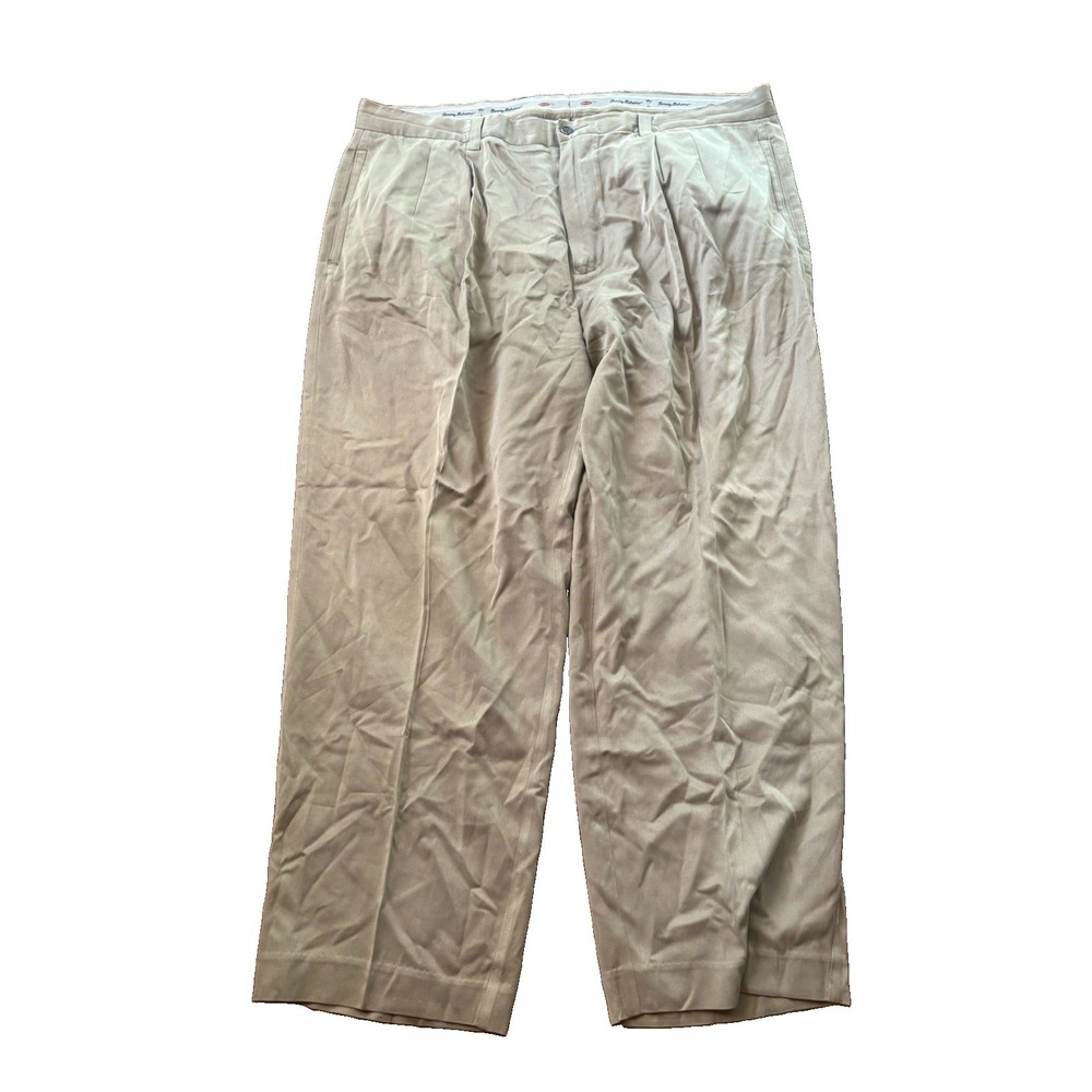 Tommy Bahama Silk Pants Mens 40x30 Brown Slacks Chinos Trousers Pleated Preppy